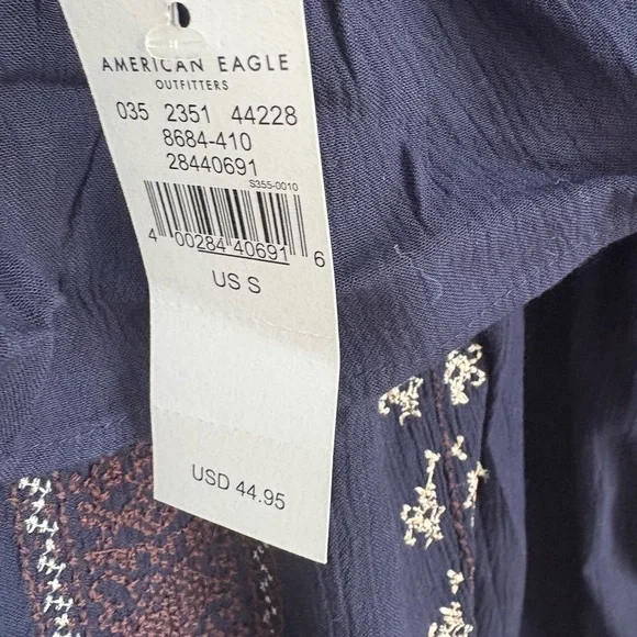 NWT American Eagle Embroidered Off the Shoulder Top Size Small - Picture 6 of 8